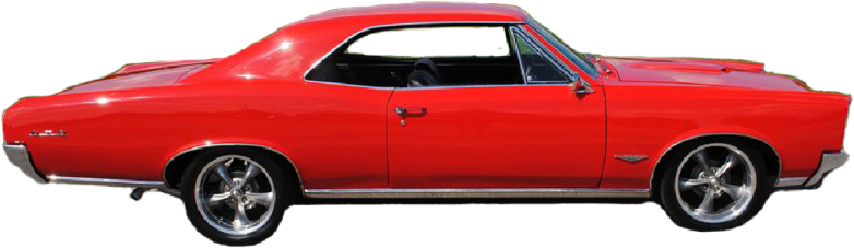 a red car on a white background