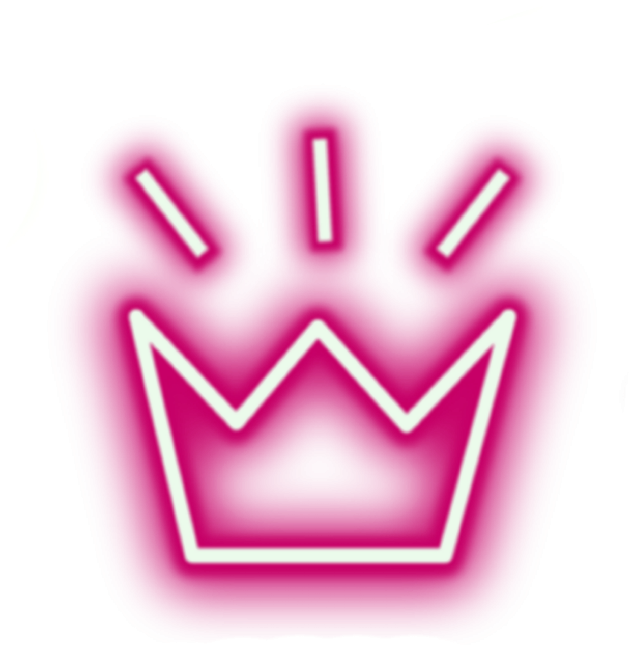 a pink crown on a white background