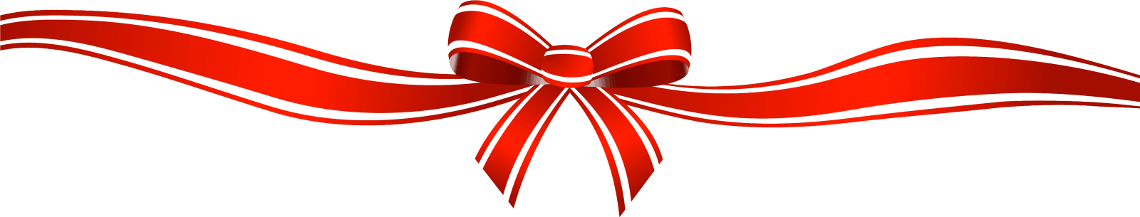 a red ribbon with a bow on it
