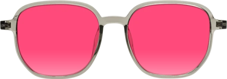 a pair of sunglasses with pink tinted lenses