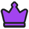 a purple crown on a white background
