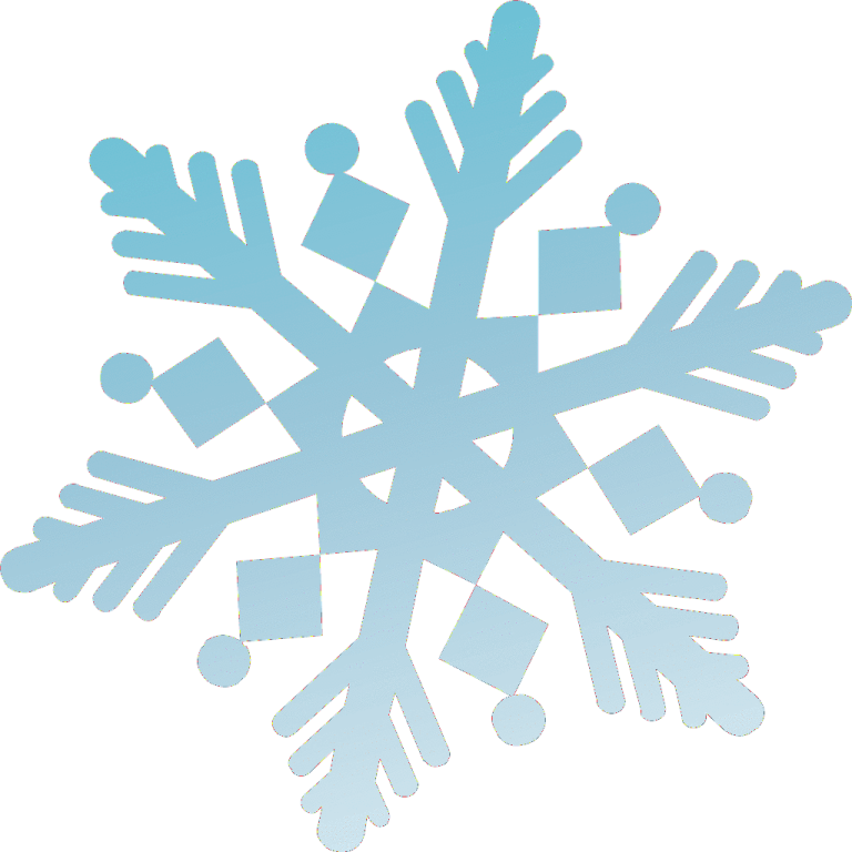 a blue snowflake