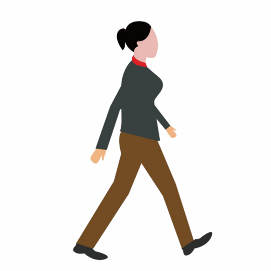 a man walking with his back to the camera