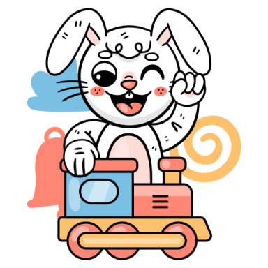 a cartoon dog sitting on top of a pile of books