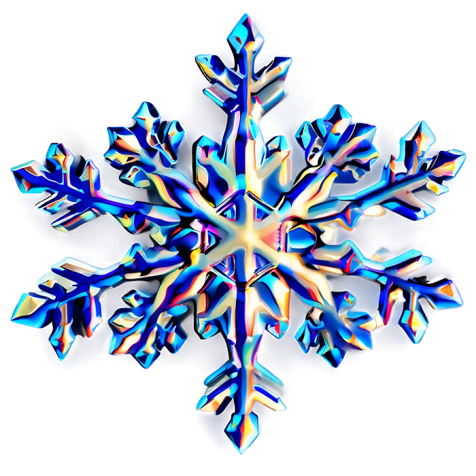 a colorful snowflake on a white background