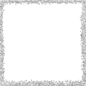 a silver glitter frame on a white background