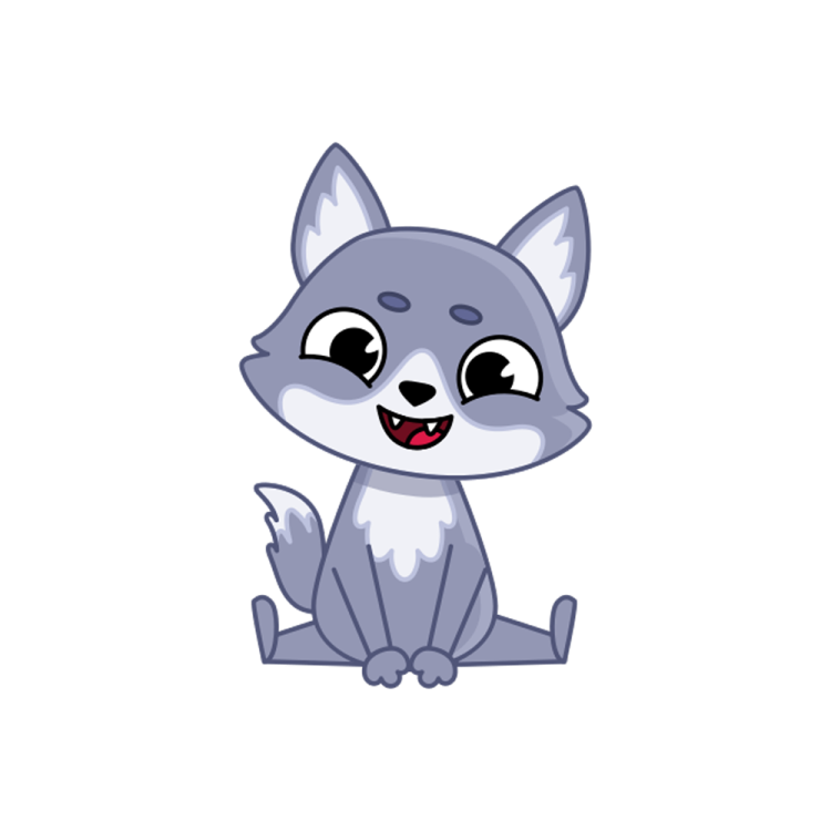 a gray and white kitten sitting on the ground