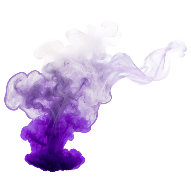 purple and white smoke on a white background
