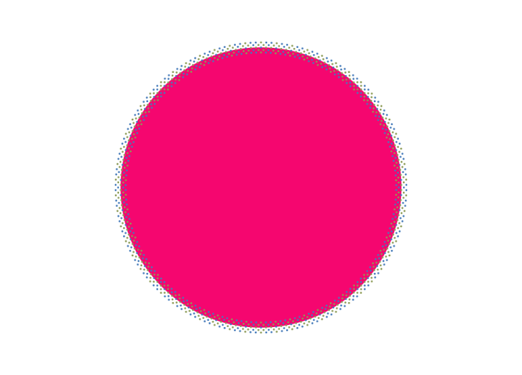 a pink circle on a white background