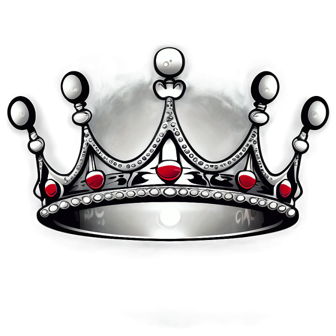 a crown tattoo design on a white background
