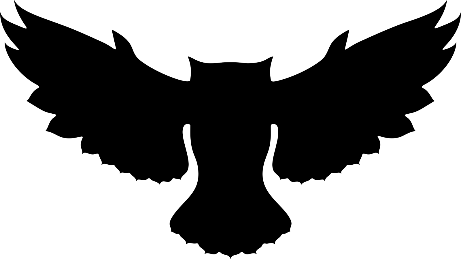 a black and white silhouette of an eagle