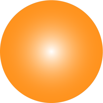 an orange sphere on a white background