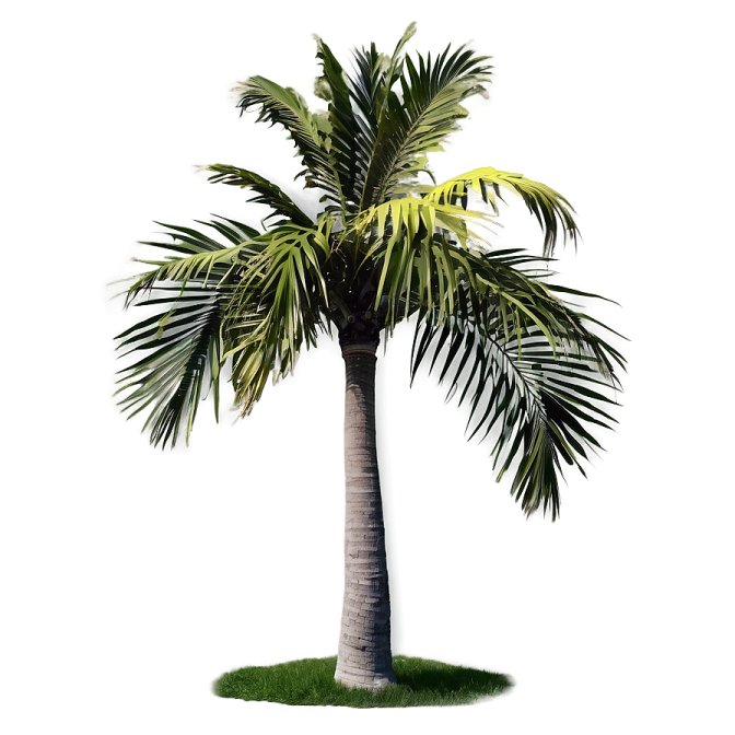 a palm tree on a white background