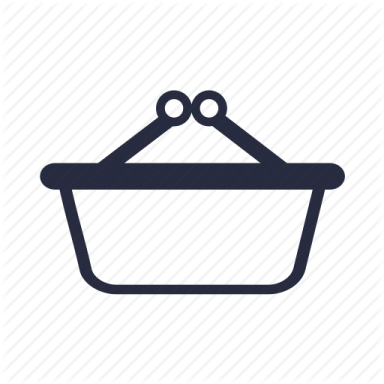 a basket with a handle icon
