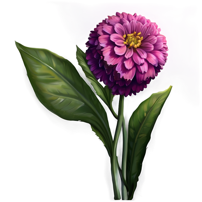 a purple flower on a white background