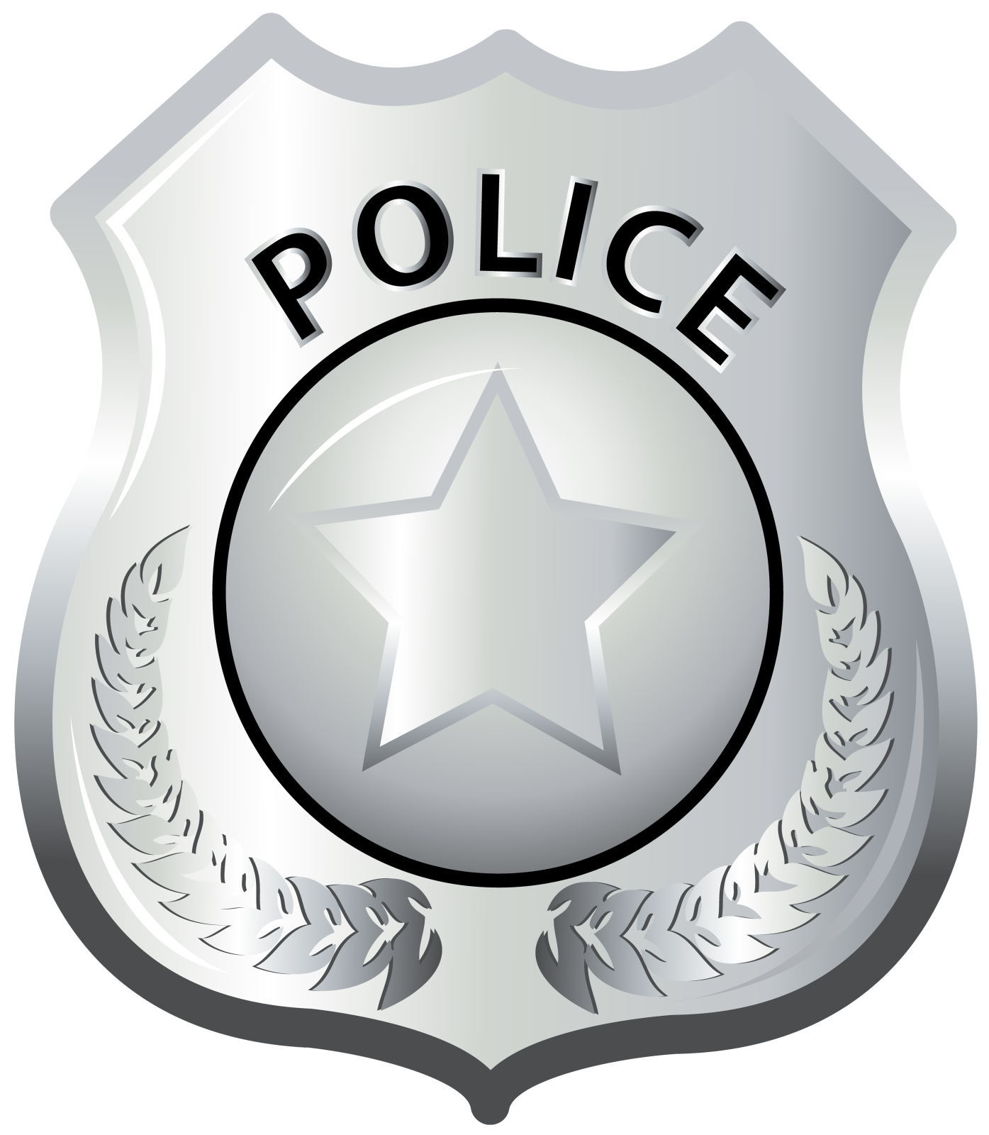 a police badge on a white background