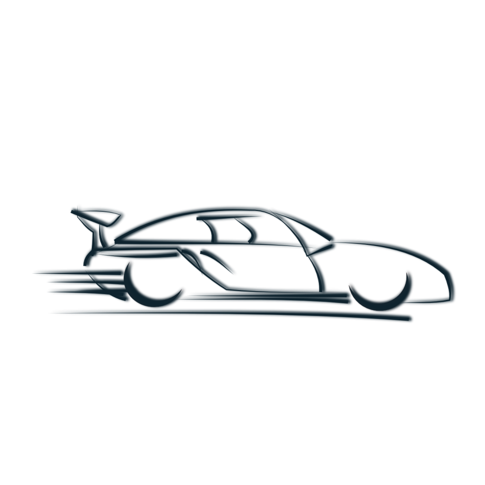 a drawing of a car on a white background