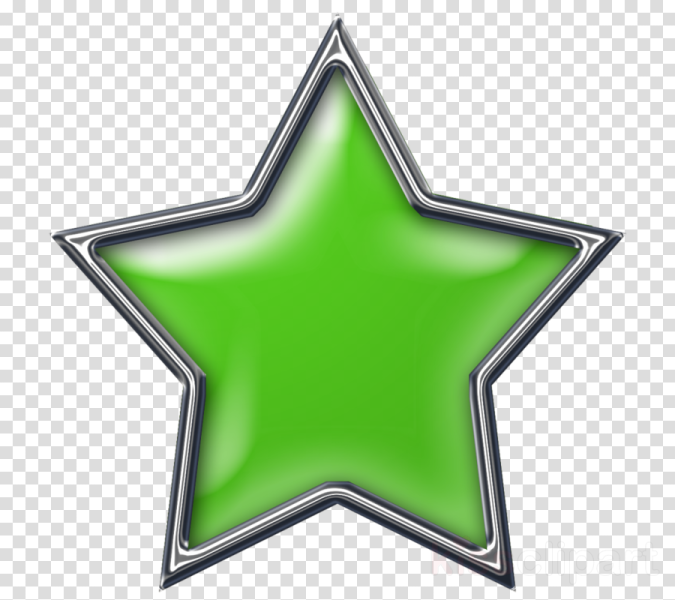 a green star on a transparent background