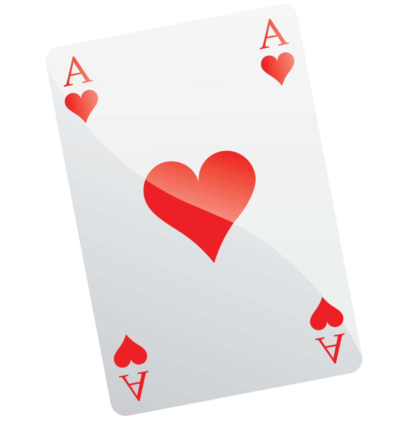 a playing card with hearts on it