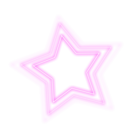 a neon star on a white background