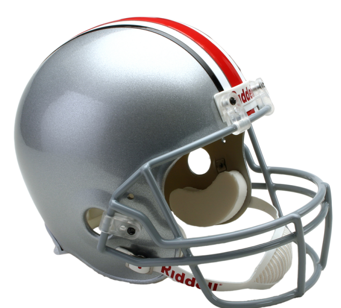 a football helmet on a white background
