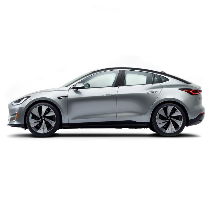 a silver car on a white background