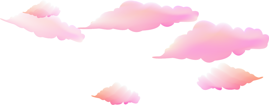 pink clouds png clipart