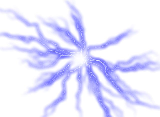a lightning bolt on a white background