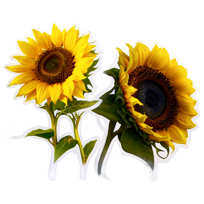 two yellow sunflowers