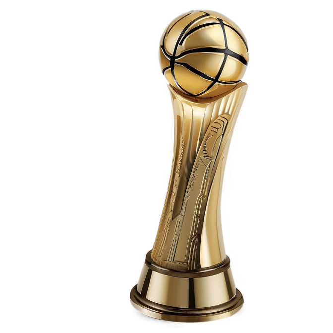 the golden basketball trophy