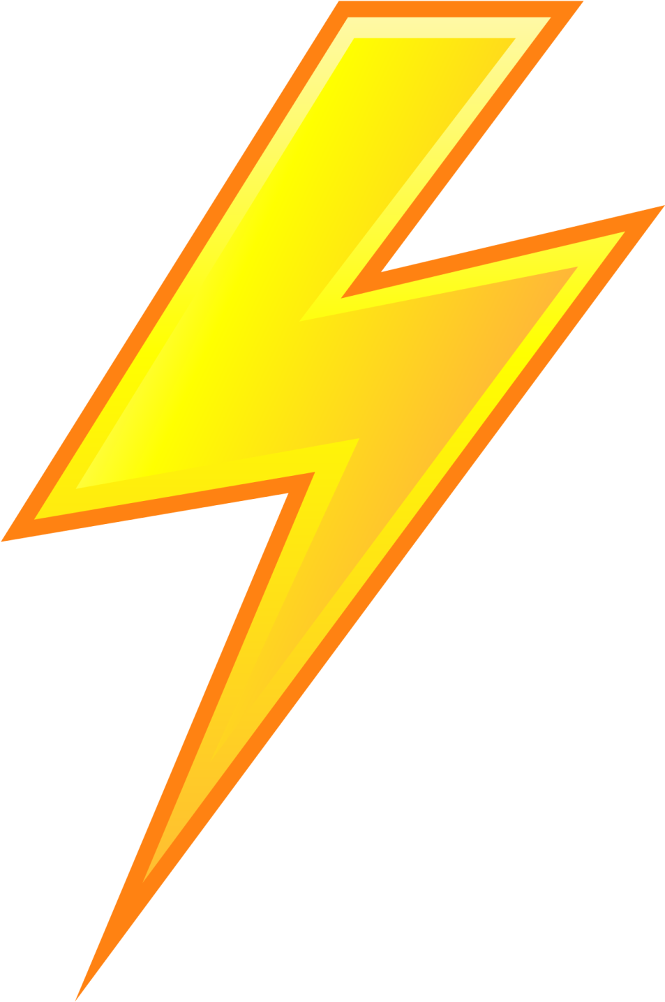 a yellow lightning bolt