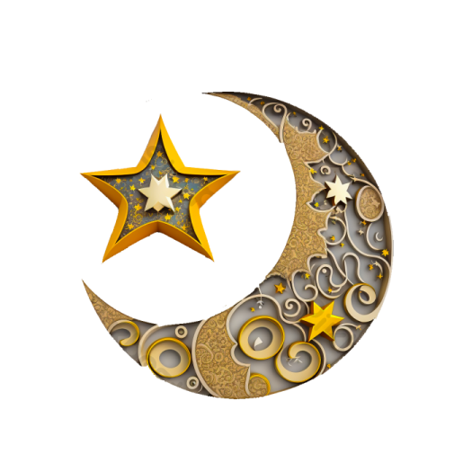 a crescent with a star on top of it