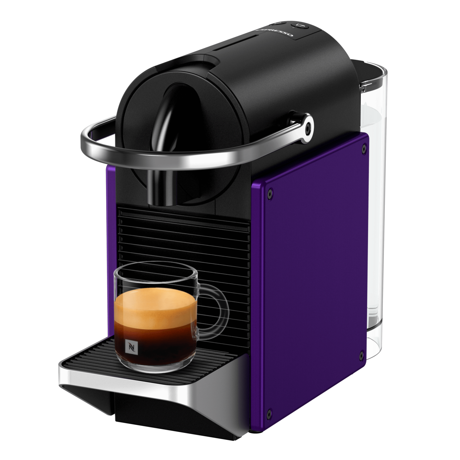 a coffee machine with a cup of coffee