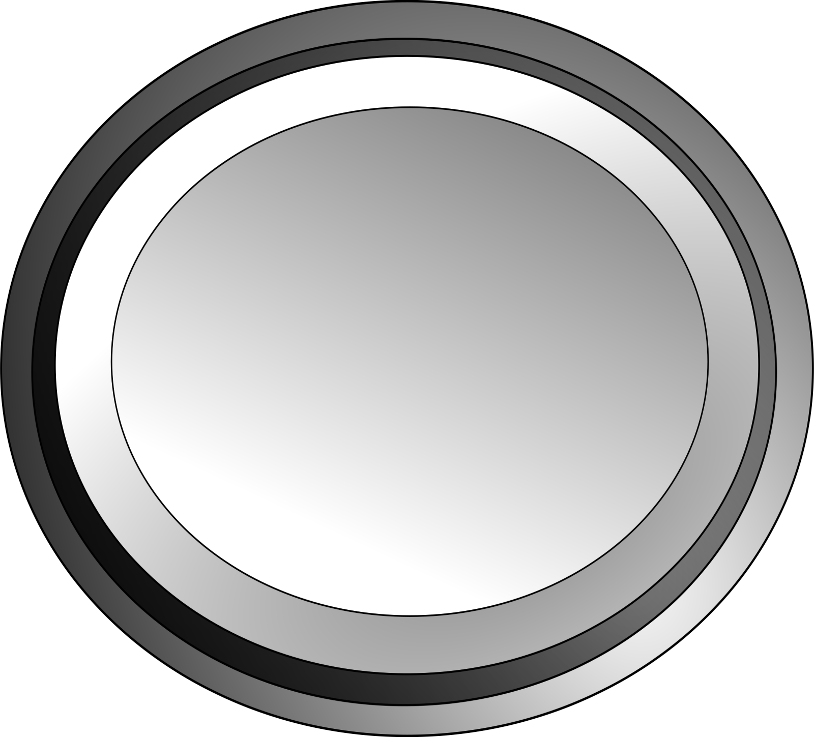 a round mirror on a white background