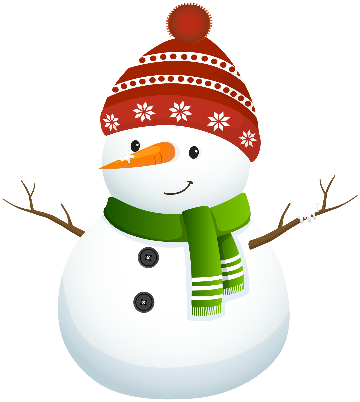 a snowman wearing a hat and scarf