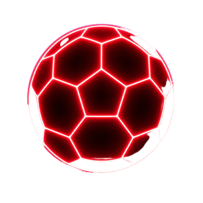 a red soccer ball on a white background