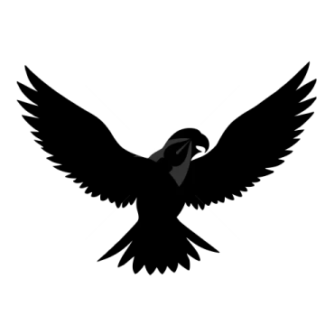 a black and white silhouette of a bird