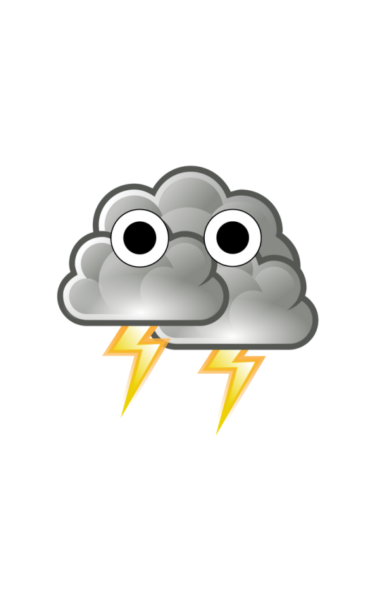 a cloud with a lightning coming out of it