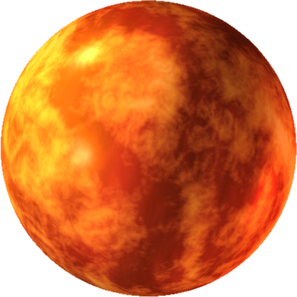 an orange sphere with a white background