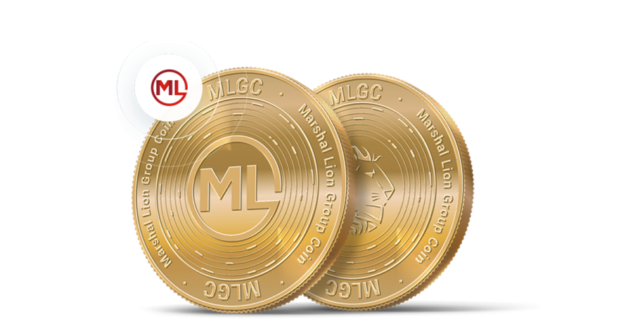 a stack of gold coins with the letter m on top
