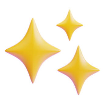 three yellow stars on a white background
