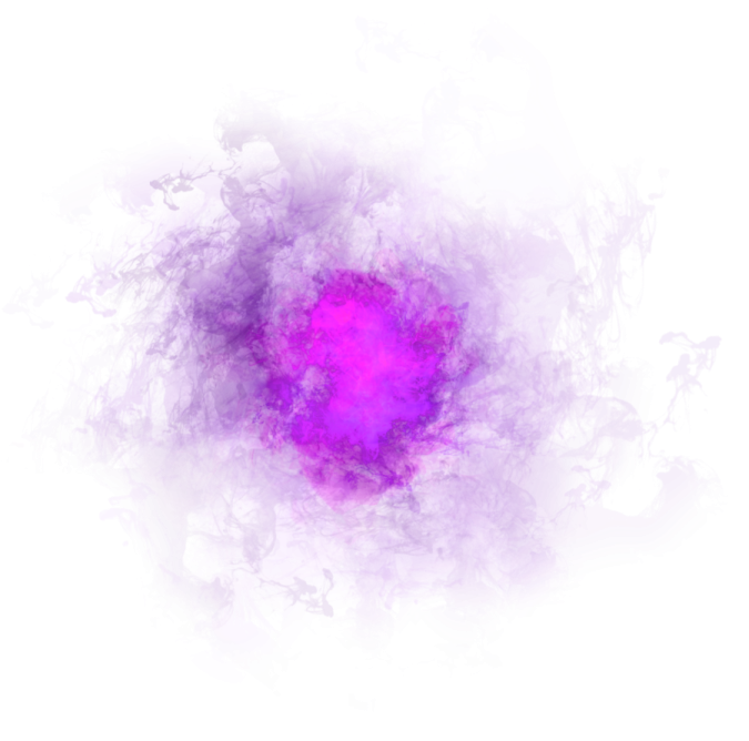 a pink ball of paint on a white background
