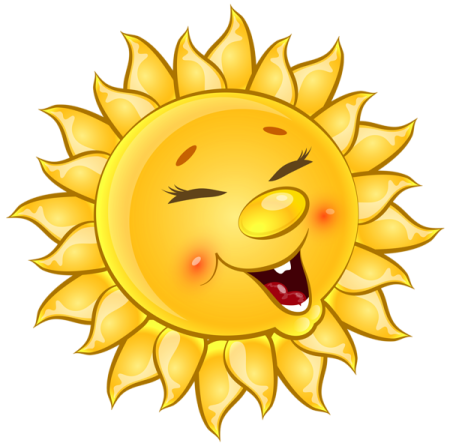 a smiling sun with its mouth open