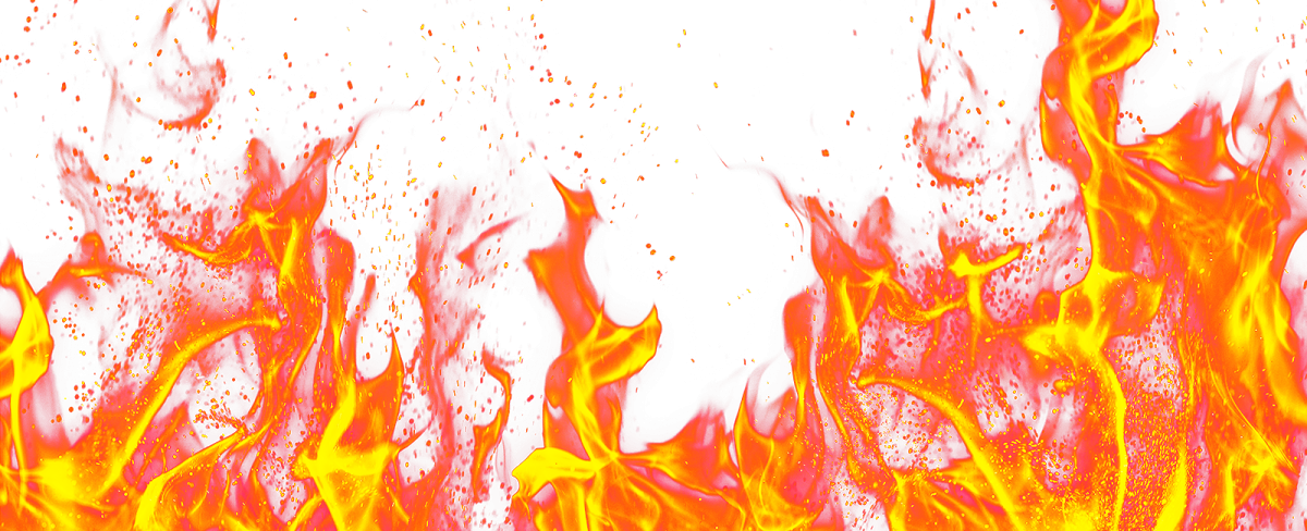 fire flames on a white background