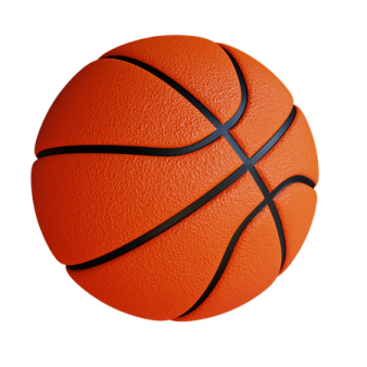 a basketball ball on a white background