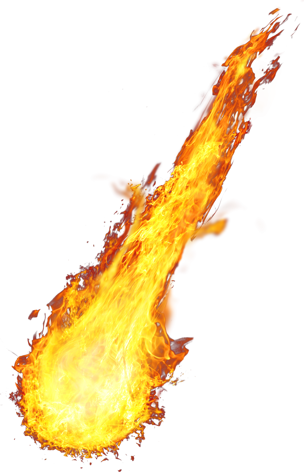 a fire on a white background