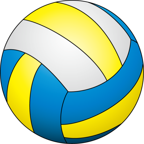a yellow and blue volleyball ball