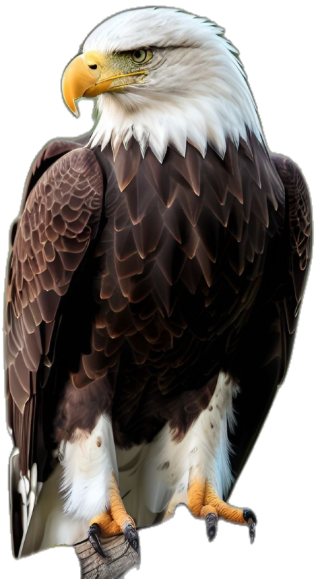 an eagle sitting on top of a branch
