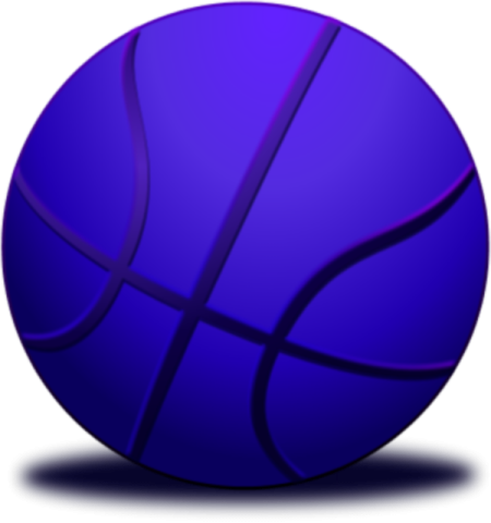 a purple basketball ball on a white background