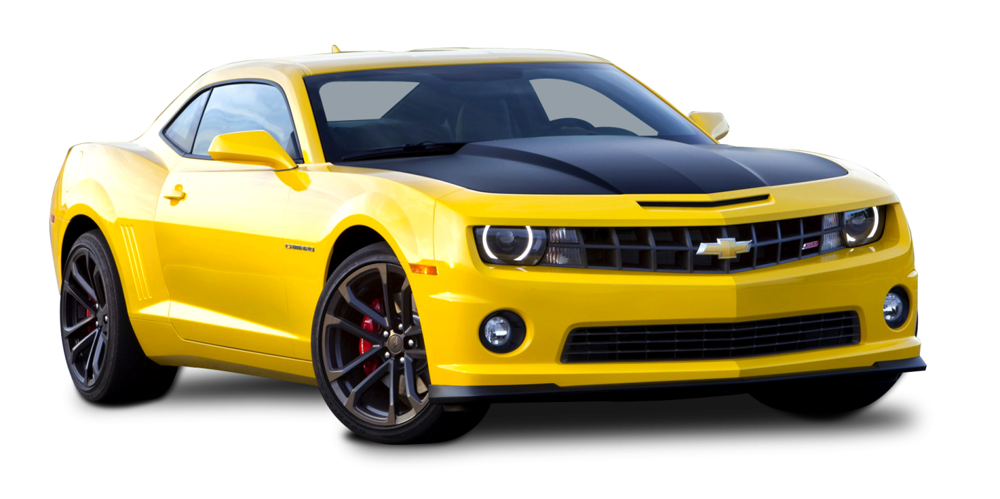 a yellow car on a white background